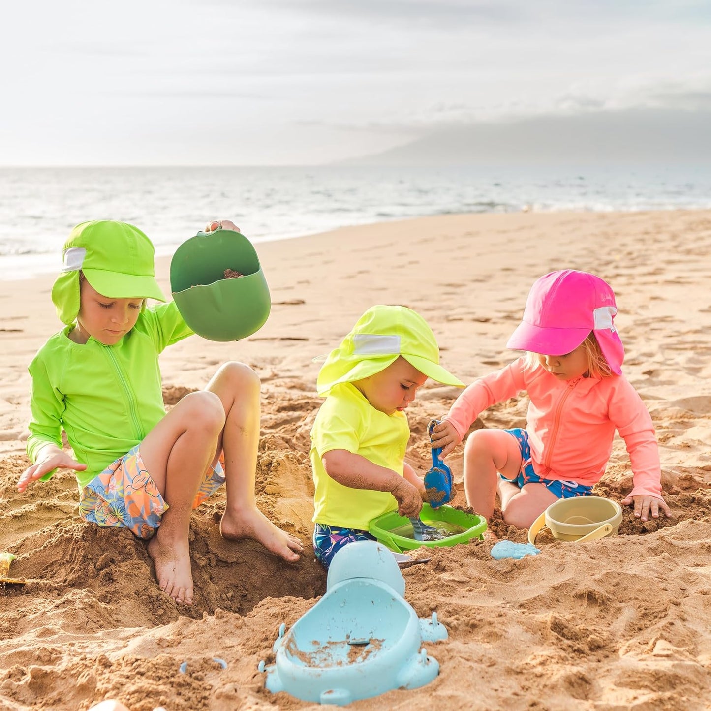 SwimZip Sun Hat with Neck Flap | UPF 50+ Protection for Baby, Toddler, and Kids