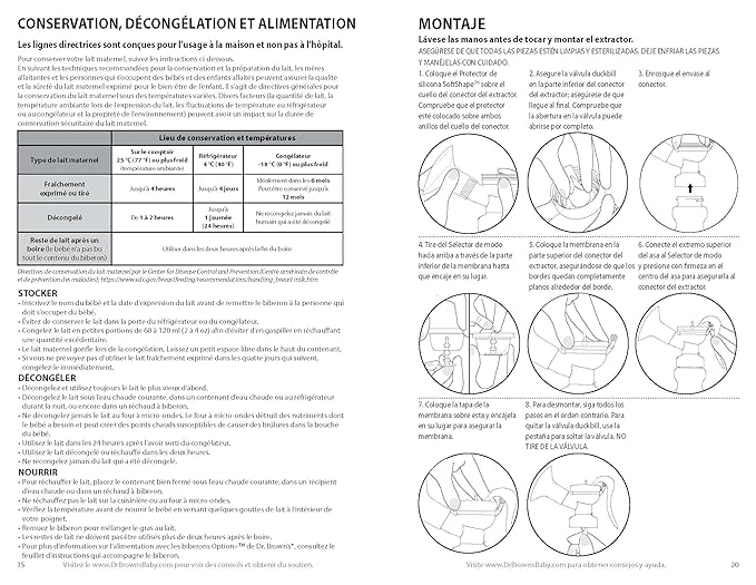 Dr. Brown's Manual Breast Pump with SoftShape 100% Silicone Shield (B,25mm flange) & Anti-Colic Options+ Wide-Neck Baby Bottle 5 oz/150 mL,with Level 1 Slow Flow Nipple