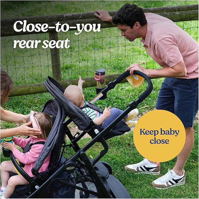Graco Ready2Grow 2.0 Double Stroller Features Bench Seat and Standing Platform Options, Rafa
