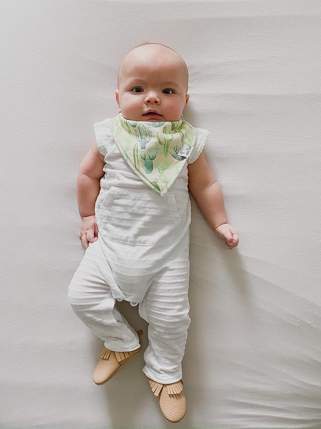 Copper Pearl 4 Pack Soft Cotton Baby Bibs for Drooling and Teething, Absorbent Drool Bibs for Baby Girl and Boy, Adjustable to Fit Newborns to Toddlers, Tons of Styles (Cusco)