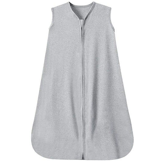 Baby Sleep Sack 0-6 Months Baby Wearable Blanket 100% Rayon Cotton 2-Way Zipper Toddler Sleeping Sack，Comfy Soft Lightweight TOG 0.3(grey)