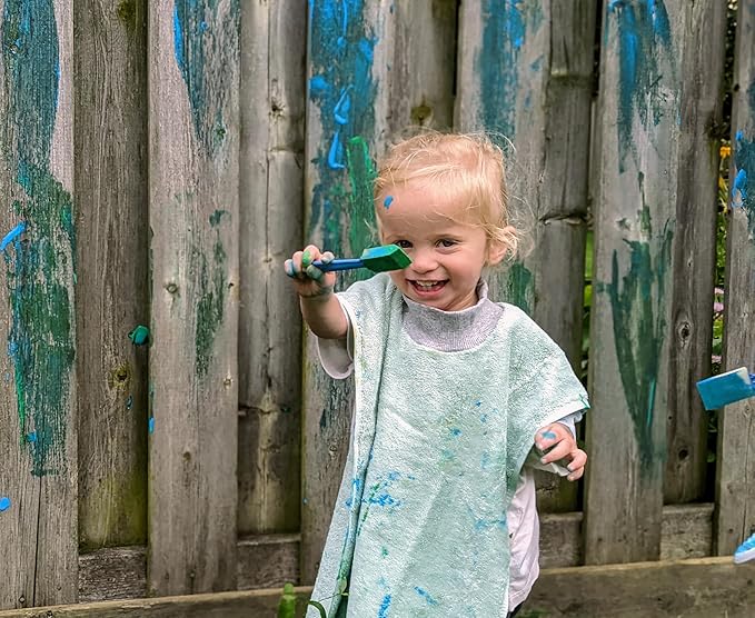 MATZ Terry Towel Slip On Baby Bibs | Full Coverage | Ultra Absorbent 100% Cotton | Pullover For Babies And Toddlers | Feeding Drooling And Teething | Unisex Baby Bib With Soft Ribbed Neck