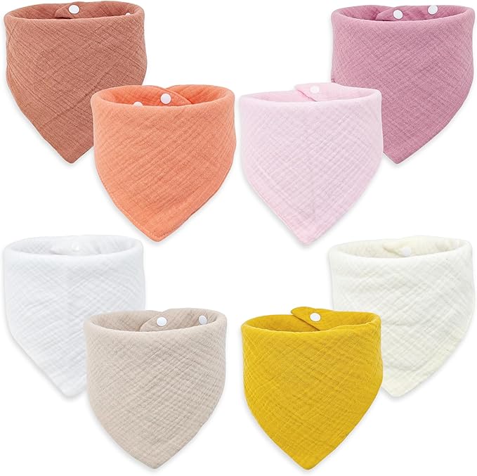 Baby Bibs Muslin Drool Teething Drooling Bibs for Baby Girl Boy Muslin Cotton