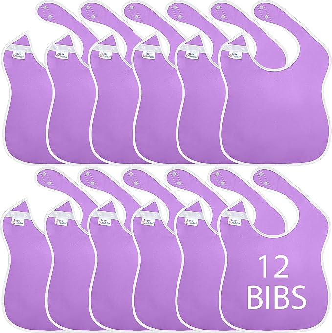 Large Waterproof Bibs Pastel Collection - 4pk, 12pk, 48pk
