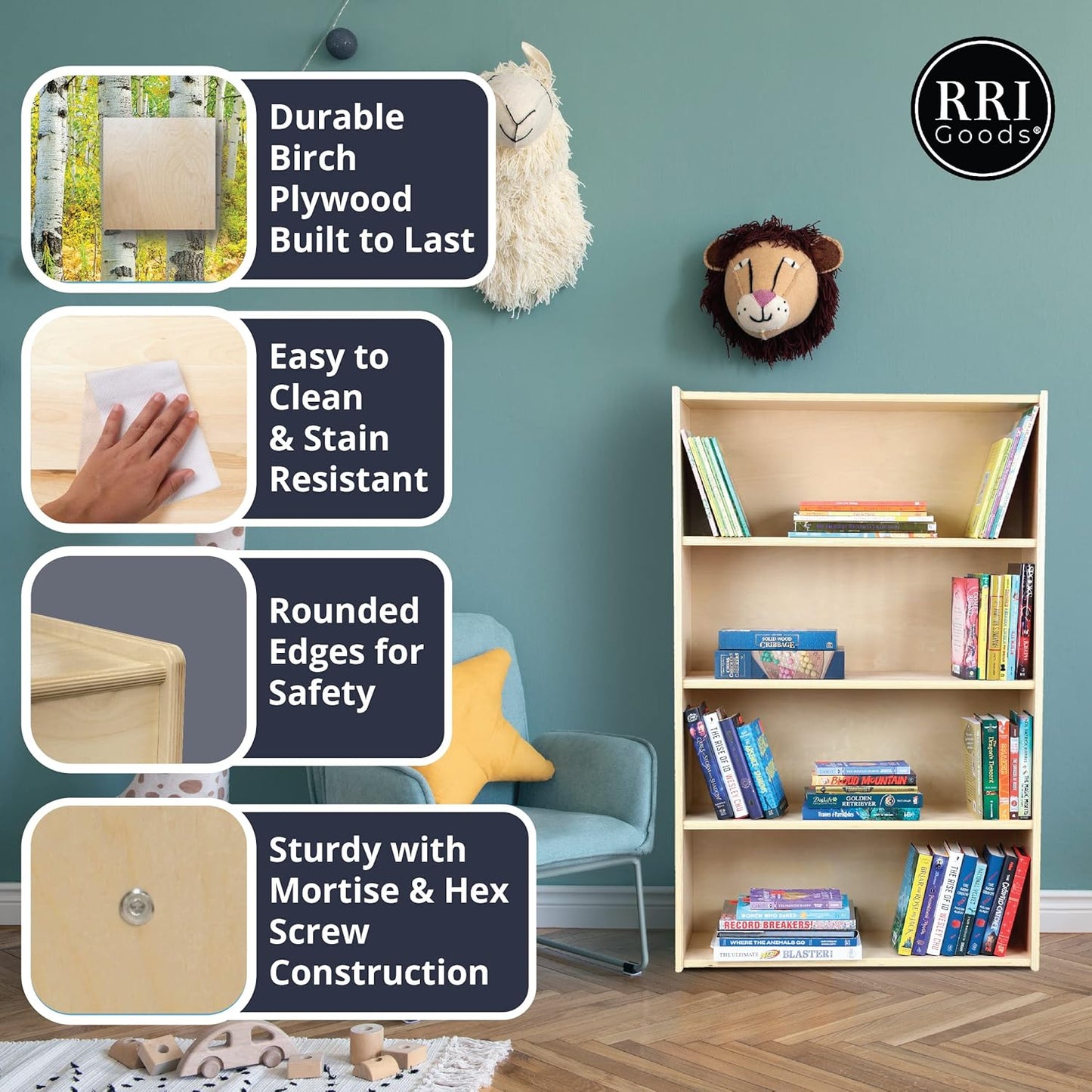 2 Step Up Stool for Toddlers and Kids with Support Handles and Non Slip, Montessori Wooden Reach Up Safety Steps for Bathroom, Kitchen