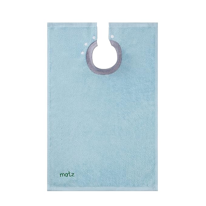 MATZ Terry Towel Snap On Toddler & Baby Bibs | For Feeding Drooling And Teething | Full Coverage For Babies | Ultra Absorbent 100% Cotton Bibs | Unisex | With Soft Ribbed Neck