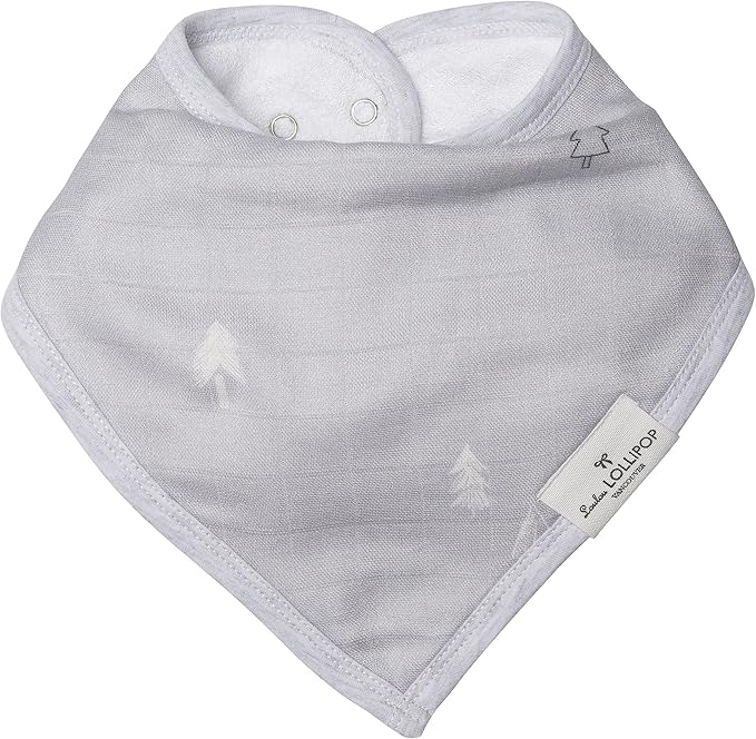 Loulou Lollipop Muslin Bandana Bib Drool Bib Set for Baby Girl and Boy, Adjustable 3 to 36 Months, 2 Pack
