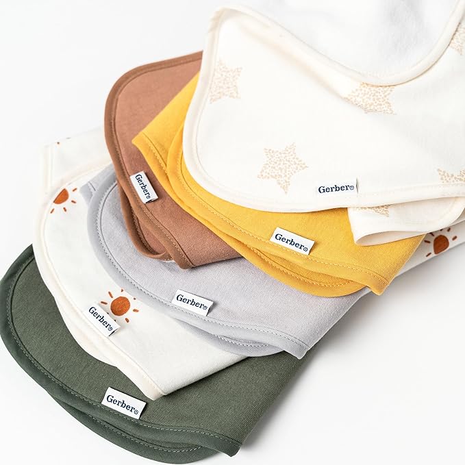 Gerber Baby Unisex Burp Cloths Rust Tan, Size 10.5" x 21" (Pack of 60)