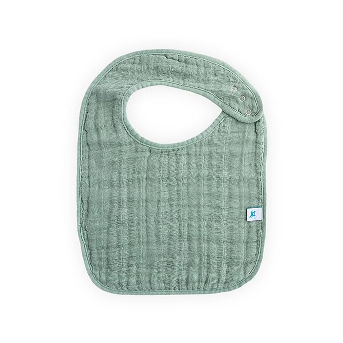 Little Unicorn Premium Classic Bib 3 pack | Adjustable as baby grows | Soft fabric on skin | Great for first time eaters (Tropical Leaf)