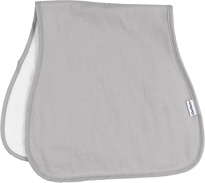 Gerber Baby Unisex Burp Cloths 5-Pack, Tan Grey, Size 10.5" x 21"
