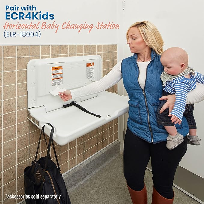 ECR4Kids 2-Ply Disposable Sanitary Liner, Changing Station Tissue, White, 500-Pack