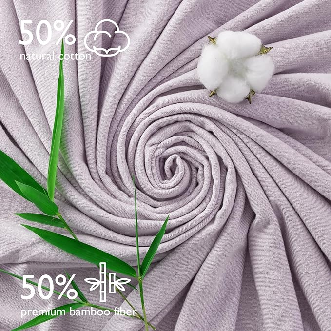 Momcozy Baby Hooded Towel-Made from Cotton, Suitable for Newborn Shower Gifts, 2 Count (Pack of 1), 28 X 28 Inch, Ink Wash Leaves