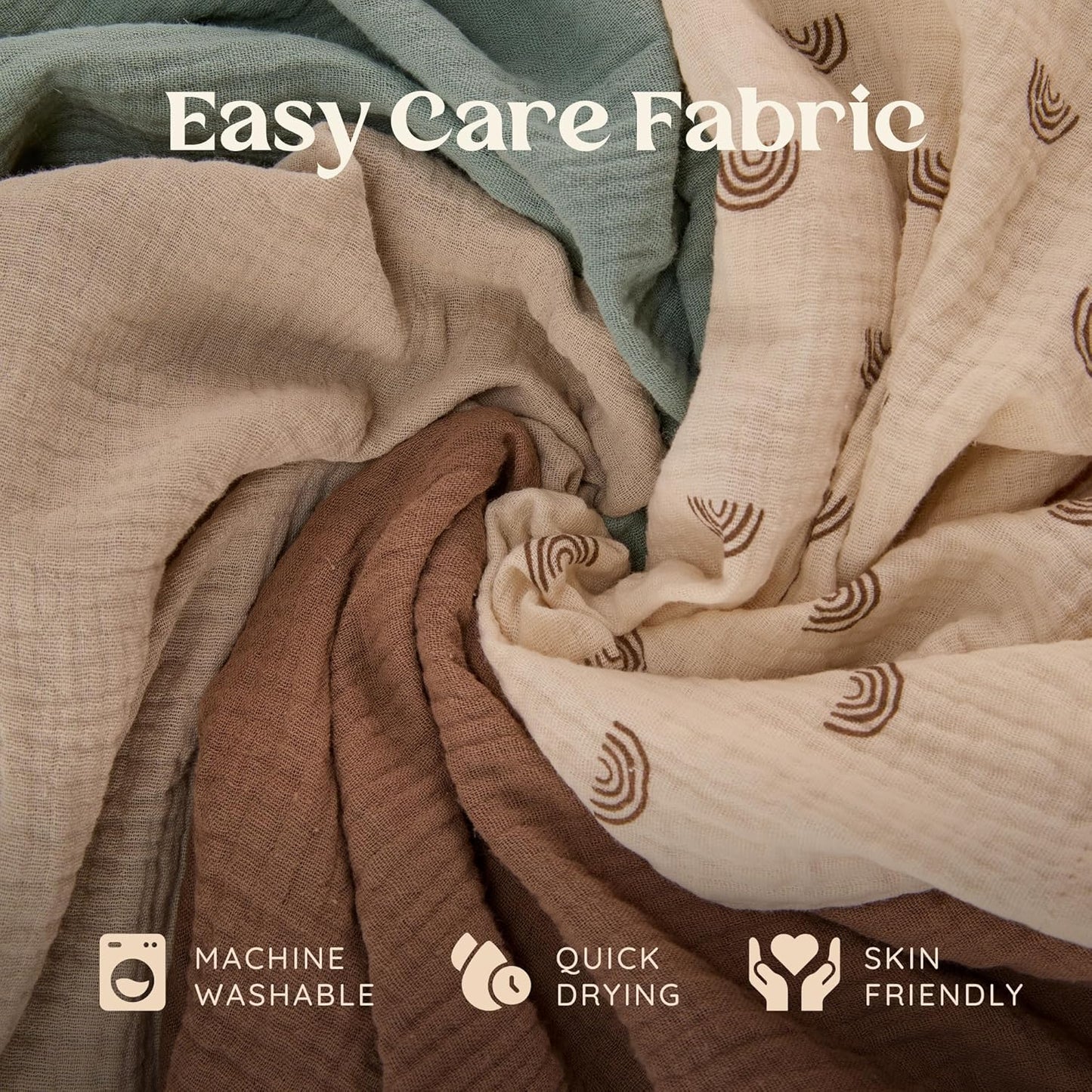 Muslin Nursing Cover Up for Breastfeeding - Breast Feeding Covers for Women | Breathable 100% Muslin Cotton Breastfeeding Cover with Arch-line and Adjustable Straps | Breastfeeding Essentials (Brown)