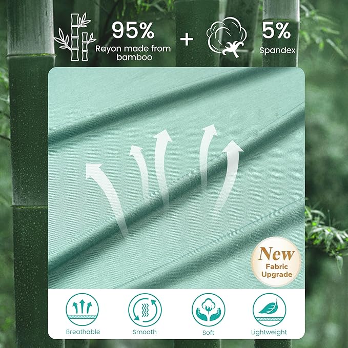 Rayon Made from Bamboo Sleep Sack, 0.5 TOG Wearable Blanket Baby, Lightweight Stretchy Sleep Sack 6-12 Months, Green