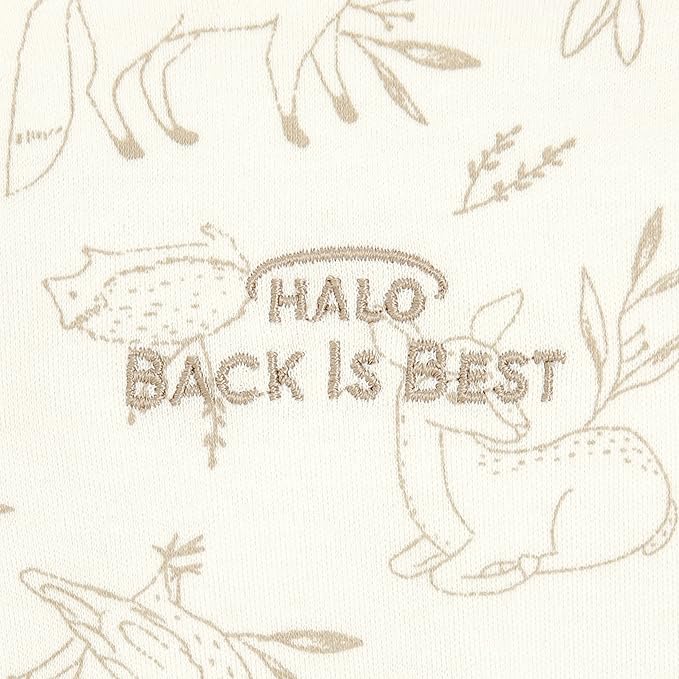 HALO 100% Cotton Sleepsack Swaddle, 3-Way Adjustable Wearable Blanket, TOG 1.5, Lullaby Forest, Small, 3-6 Months