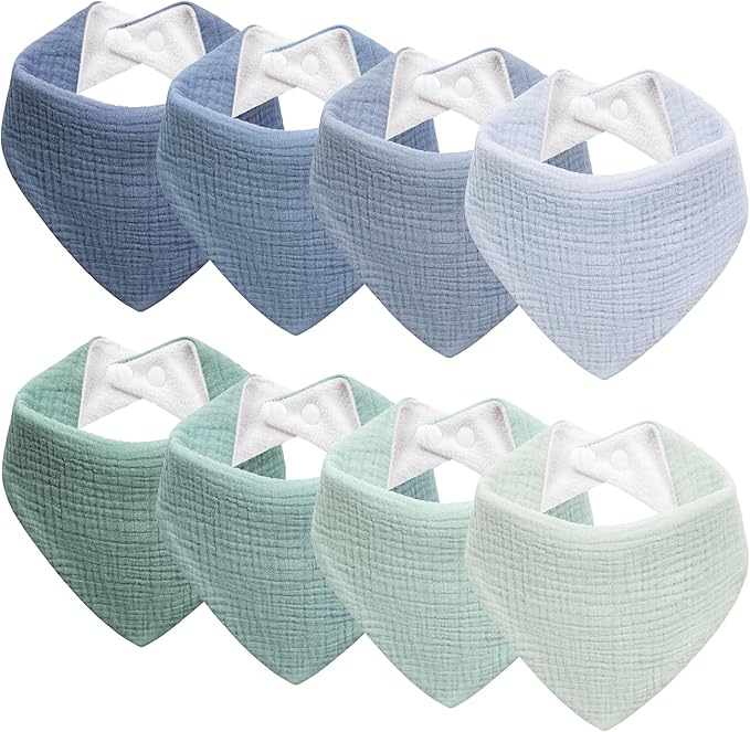 Muslin Baby Bibs Baby Drool Bandana Bibs for Baby Girls Boys Infant Newborn Toddler Drooling and Teething