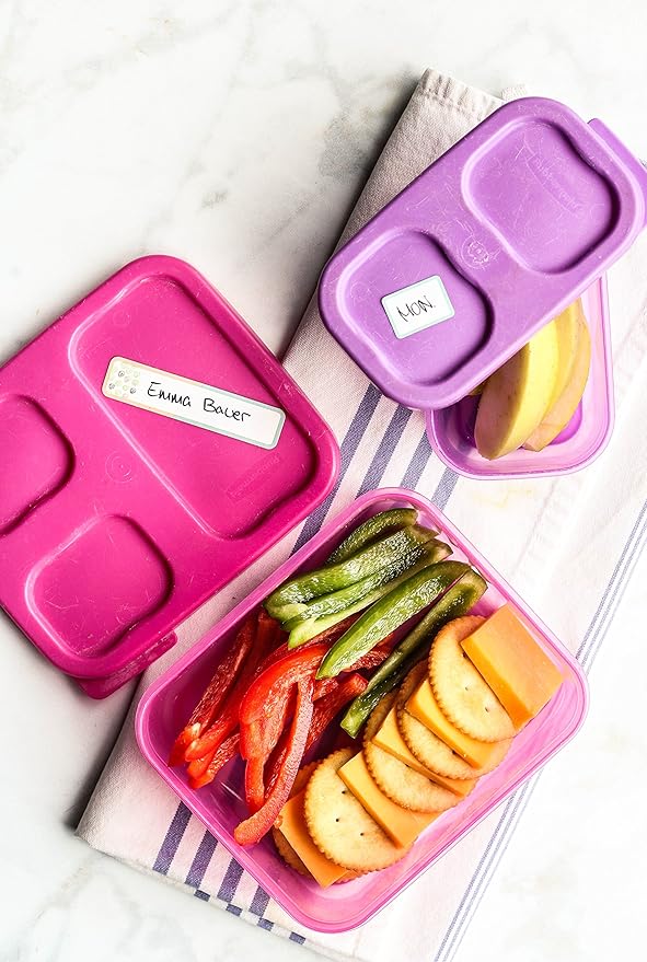 Removeable, Write-On Food Bottle Labels, Write-On, Self-Laminating, Freezer Safe Waterproof Kids Name Labels for Baby Bottles, Sippy Cup for Daycare School, Dishwasher Safe (Simply Colors, Set of 2)