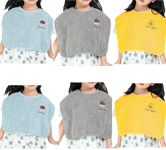 Baby Bibs for Girls or Boys 12-18 Months 6 Packed, Towel Bibs for Toddler 1-3 Years,Waterproof and Absorbent