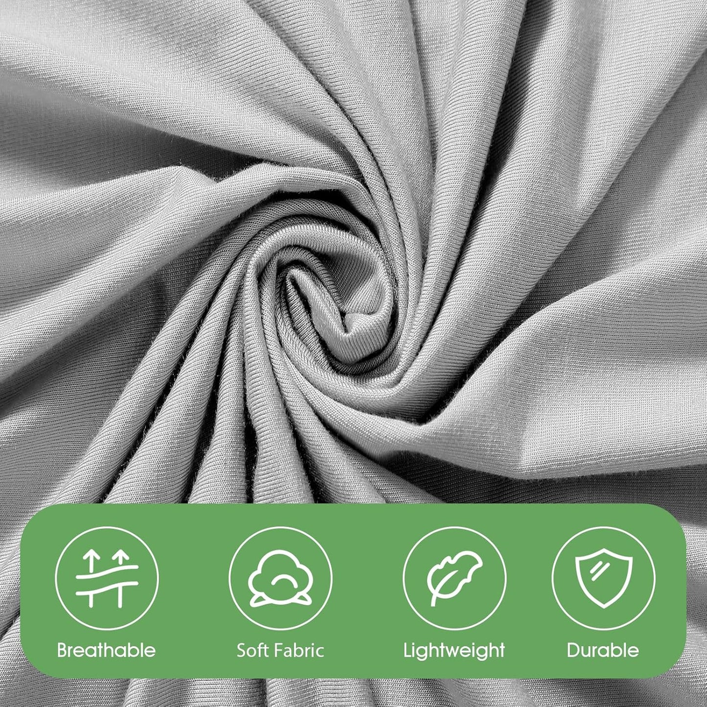 iEvolve Cotton Knitted Baby Swaddle Blanket with Hat Headband Set Newborn Swaddle Wrap Receiving Blankets for Baby Girl Boy 45" x 45"(Grey)