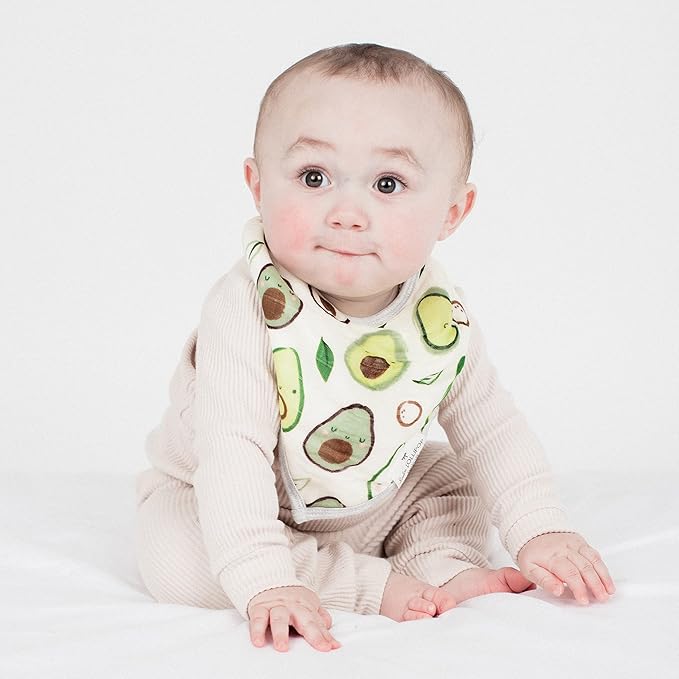 Loulou Lollipop Muslin Bandana Bib Drool Bib Set for Baby Girl and Boy, Adjustable 3 to 36 Months, 2 Pack