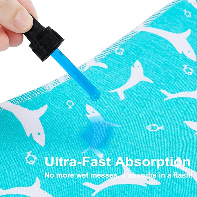 2-in-1 Burp Cloths and Baby Bibs - 6 Pack Large Super Absorbent Soft Cotton Burping Cloths for Spit Up, 3 Layers Thick Baby Burp Rags for Girls & Boys