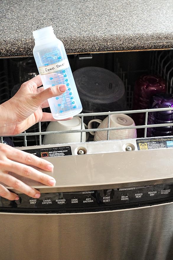 Removeable, Write-On Food Bottle Labels, Write-On, Self-Laminating, Freezer Safe Waterproof Kids Name Labels for Baby Bottles, Sippy Cup for Daycare School, Dishwasher Safe (Simply Colors, Set of 2)