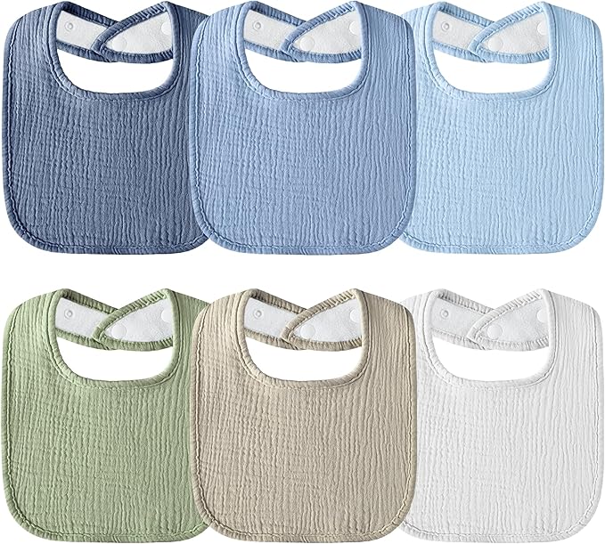 Muslin Baby Bibs Cotton Baby Drool Bandana Bibs for Baby Girls Boys Infant Newborn Toddler Drooling and Teething