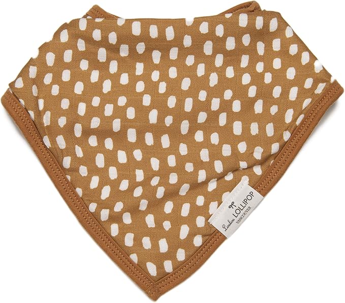 Loulou Lollipop Muslin Bandana Bib Drool Bib Set for Baby Girl and Boy, Adjustable 3 to 36 Months, 2 Pack