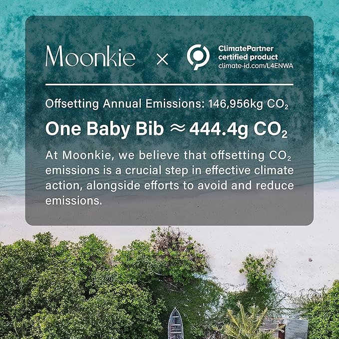 Moonkie Silicone Baby Bibs Set Of 2, BPA Free Soft Adjustable Fit Waterproof Feeding Bibs for Babies and Toddlers(Muted/Pale Mauve)