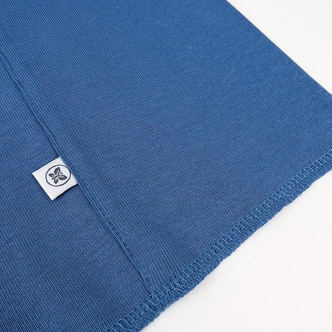 HonestBaby Baby Organic Cotton Knit Burp Cloths Multipack, 10 Pack Rainbow Gems Blues, One Size