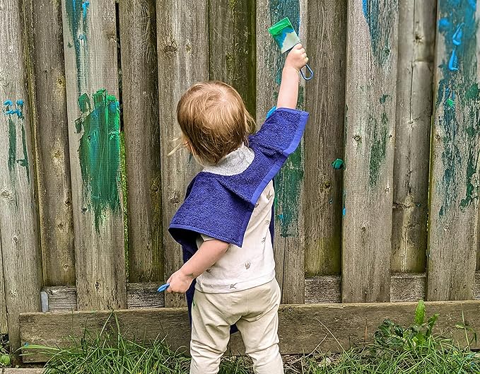 MATZ Terry Towel Slip On Baby Toddler Bibs | Full Coverage Pullover For Babies | Ultra Absorbent 100% Cotton | For Feeding Drooling And Teething | Unisex Baby Bibs With Soft Ribbed Neck